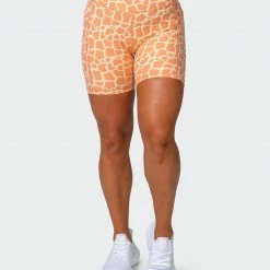 Muscle Nation Signature Pocket Bike Shorts - Paradise Giraffe Print 30% EOFY SALE