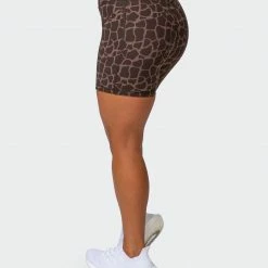 Muscle Nation Signature Pocket Bike Shorts - Tonal Giraffe Print