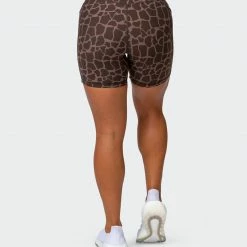 Muscle Nation Signature Pocket Bike Shorts - Tonal Giraffe Print
