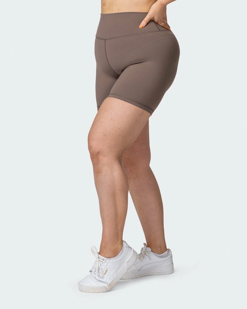 Muscle Nation Signature Scrunch Bike Shorts - Taupe 30% EOFY SALE 3 Muscle Nation Signature Scrunch Bike Shorts - Taupe 30% EOFY SALE