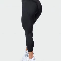 Muscle Nation Signature Scrunch 7/8 Leggings - Black (Silicon Patch Logo)