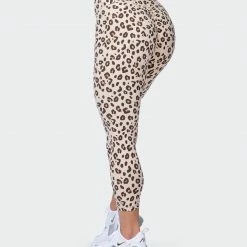 Muscle Nation Signature Scrunch 7/8 Leggings - Cheetah Print (Silicon Patch Logo)