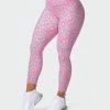 Muscle Nation Scrunch Bum Signature Scrunch 7/8 Leggings - Cotton Candy Cheetah Print