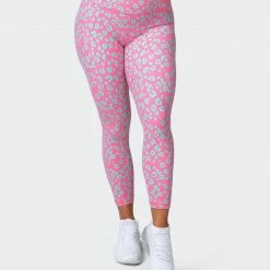 Muscle Nation Scrunch Bum Signature Scrunch 7/8 Leggings - Cotton Candy Cheetah Print