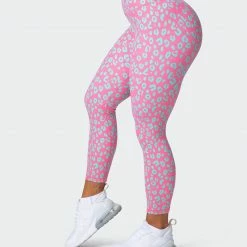 Muscle Nation Scrunch Bum Signature Scrunch 7/8 Leggings - Cotton Candy Cheetah Print