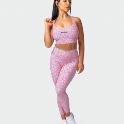 Muscle Nation Scrunch Bum Signature Scrunch 7/8 Leggings - Cotton Candy Cheetah Print