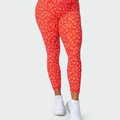 Muscle Nation Signature Scrunch 7/8 Leggings - Vibrant Cheetah Print Scrunch Bum