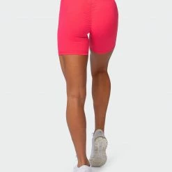 Muscle Nation Featured Signature Scrunch Bike Shorts - Paradise Pink