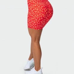 Muscle Nation Scrunch Bum Signature Scrunch Bike Shorts - Vibrant Cheetah Print