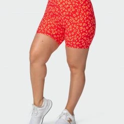 Muscle Nation Scrunch Bum Signature Scrunch Bike Shorts - Vibrant Cheetah Print