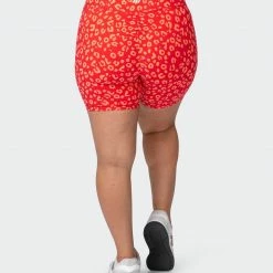 Muscle Nation Scrunch Bum Signature Scrunch Bike Shorts - Vibrant Cheetah Print