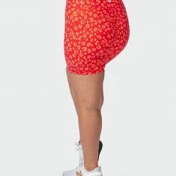 Muscle Nation Scrunch Bum Signature Scrunch Bike Shorts - Vibrant Cheetah Print