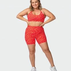 Muscle Nation Scrunch Bum Signature Scrunch Bike Shorts - Vibrant Cheetah Print