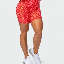 Muscle Nation Scrunch Bum Signature Scrunch Bike Shorts - Vibrant Cheetah Print