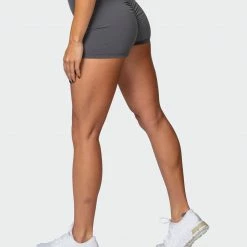 Muscle Nation Featured Signature Scrunch Booty Shorts - Charcoal