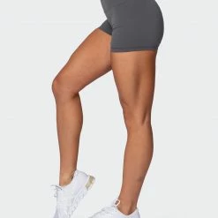 Muscle Nation Featured Signature Scrunch Booty Shorts - Charcoal 18 Muscle Nation Featured Signature Scrunch Booty Shorts - Charcoal