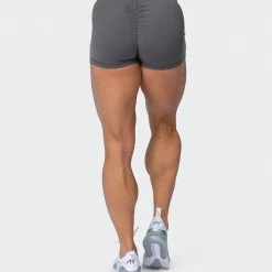 Muscle Nation Featured Signature Scrunch Booty Shorts - Charcoal 22 Muscle Nation Featured Signature Scrunch Booty Shorts - Charcoal