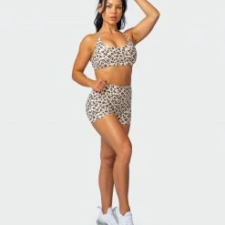 Muscle Nation Signature Scrunch Booty Shorts - Cheetah Print