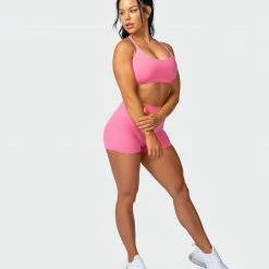 Muscle Nation Signature Scrunch Booty Shorts - Pink Lemonade Scrunch Bum