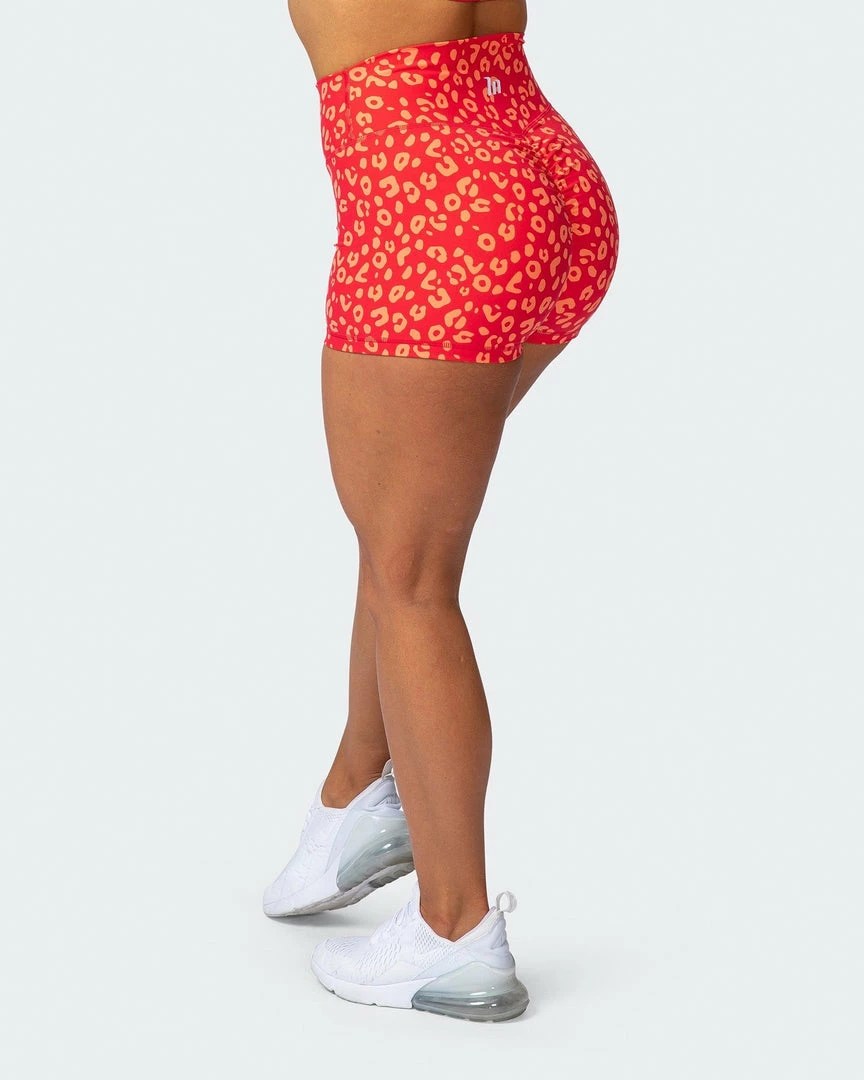 Muscle Nation Signature Scrunch Booty Shorts - Vibrant Cheetah Print 6 Muscle Nation Signature Scrunch Booty Shorts - Vibrant Cheetah Print