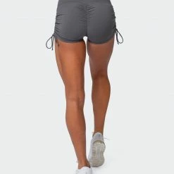 Muscle Nation Signature Scrunch Tie Up Shorts - Charcoal Featured 10 Muscle Nation Signature Scrunch Tie Up Shorts - Charcoal Featured