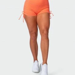 Muscle Nation Signature Scrunch Tie Up Shorts - Citrus
