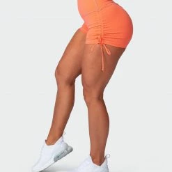 Muscle Nation Signature Scrunch Tie Up Shorts - Citrus