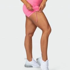 Muscle Nation Scrunch Bum Signature Scrunch Tie Up Shorts - Pink Lemonade