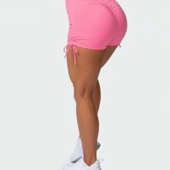 Muscle Nation Scrunch Bum Signature Scrunch Tie Up Shorts - Pink Lemonade 14 Muscle Nation Scrunch Bum Signature Scrunch Tie Up Shorts - Pink Lemonade