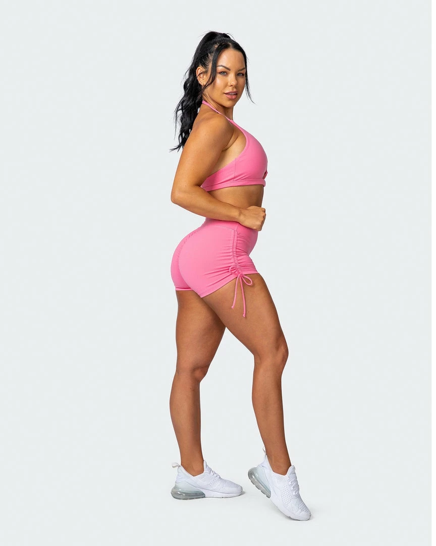 Muscle Nation Scrunch Bum Signature Scrunch Tie Up Shorts - Pink Lemonade 10 Muscle Nation Scrunch Bum Signature Scrunch Tie Up Shorts - Pink Lemonade