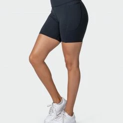 Muscle Nation Signature Super High Pocket Bike Shorts - Black