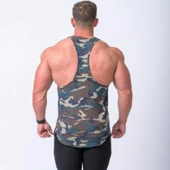 Muscle Nation Signature Y Back Singlet - Camo Mens