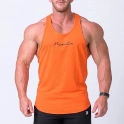 Muscle Nation Signature Y Back Singlet - Orange