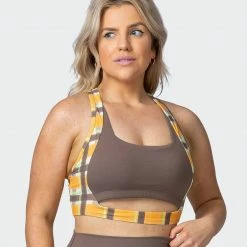 Muscle Nation Sizzle Bra - Checked Out Print