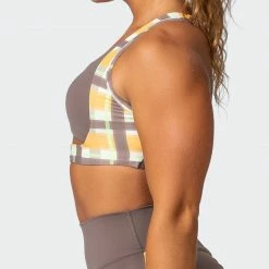 Muscle Nation Sizzle Bra - Checked Out Print