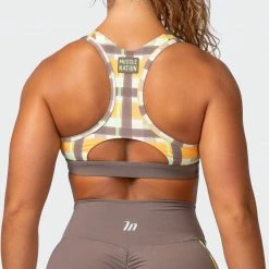 Muscle Nation Sizzle Bra - Checked Out Print