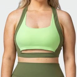 Muscle Nation Sizzle Bra - Green Ivy