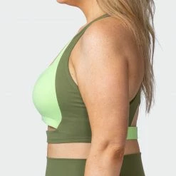 Muscle Nation Sizzle Bra - Green Ivy