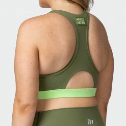 Muscle Nation Sizzle Bra - Green Ivy