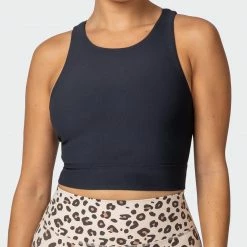 Muscle Nation Sprint Long Line Bra - Black Womens