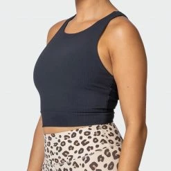 Muscle Nation Sprint Long Line Bra - Black Womens