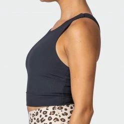 Muscle Nation Sprint Long Line Bra - Black Womens