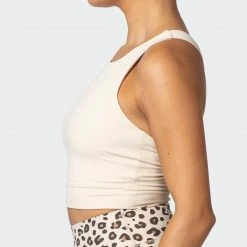 Muscle Nation Womens Sprint Long Line Bra - Buff