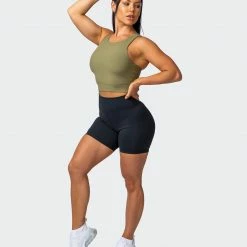 Muscle Nation Sprint Long Line Bra - Dark Olive