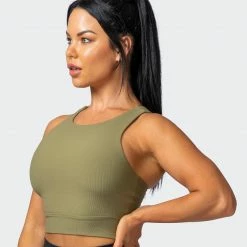 Muscle Nation Sprint Long Line Bra - Dark Olive