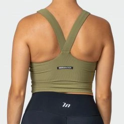 Muscle Nation Sprint Long Line Bra - Dark Olive