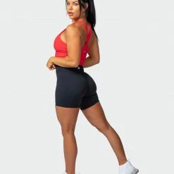 Muscle Nation Womens Sprint Long Line Bra - Hot Red