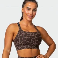 Muscle Nation 30% EOFY SALE Stability Bra - Tonal Giraffe Print