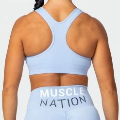 Muscle Nation Womens Strike Bra - Cashmere Blue