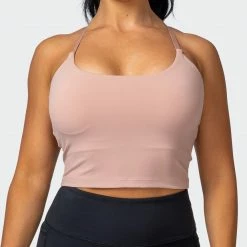 Muscle Nation Summertime Cropped Tank - Mahogany Rose Womens